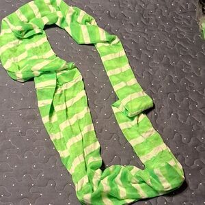 Infinity green and white scarf